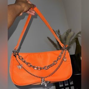 Orange Y2K Butterfly Hobo Purse
